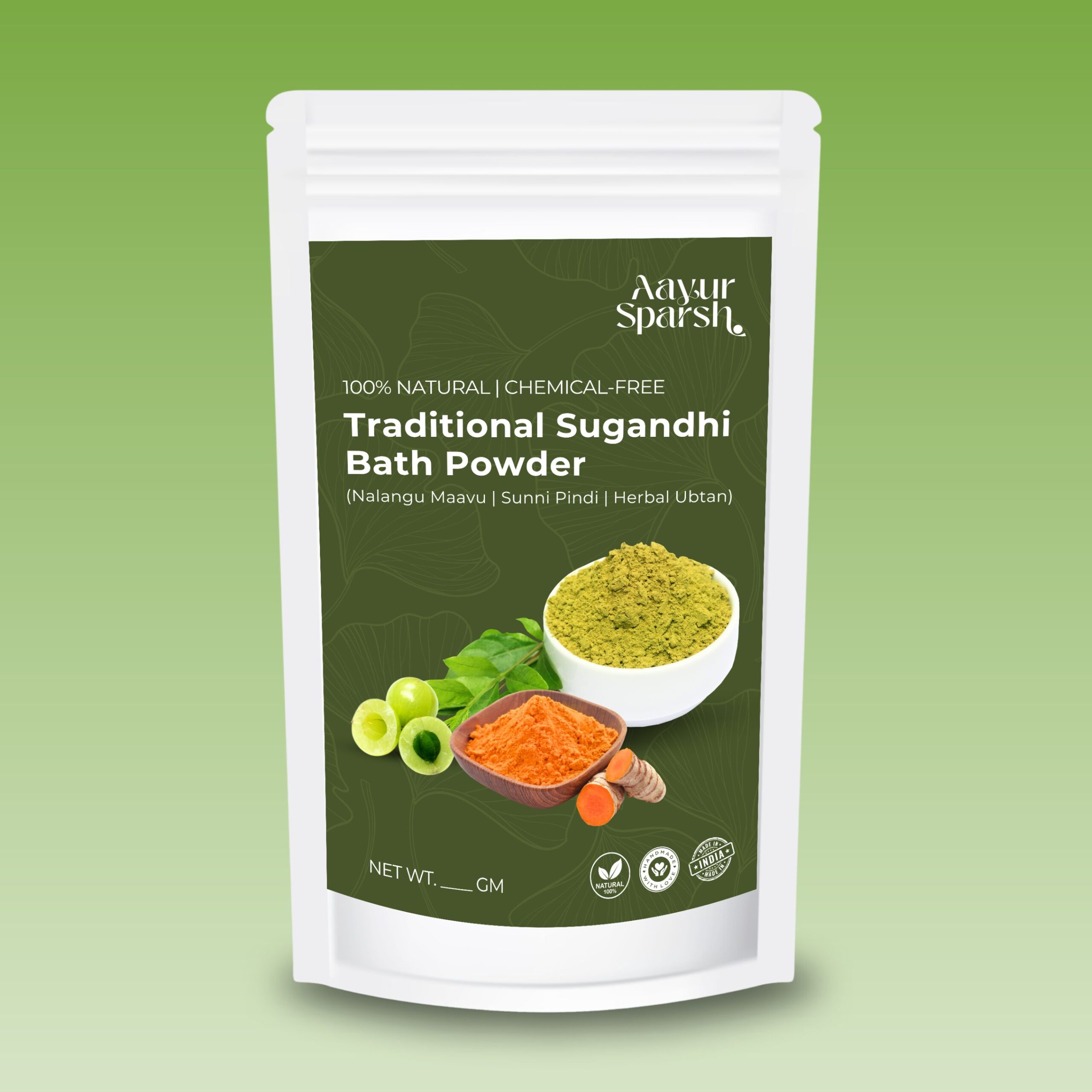 Traditional Sugandhi Bath Powder (Nalangu Maavu | Sunni Pindi) – 200g Herbal Ubtan for Glowing Skin & Tan Removal | Ayurvedic Bath & Body Scrub – 100% Natural, Chemical-Free